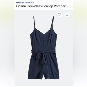 Market & Spruce Navy Sleeveless Romper